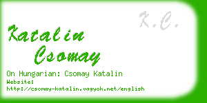 katalin csomay business card